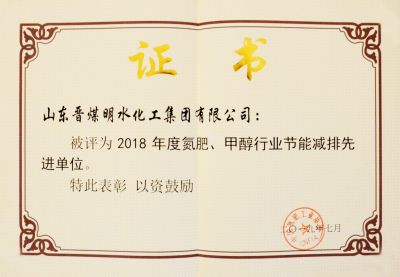 Exemplary organization of Energy Conservation and Emission Reduction in Nitrogen Fertilizer and Methanol Industry in 2018